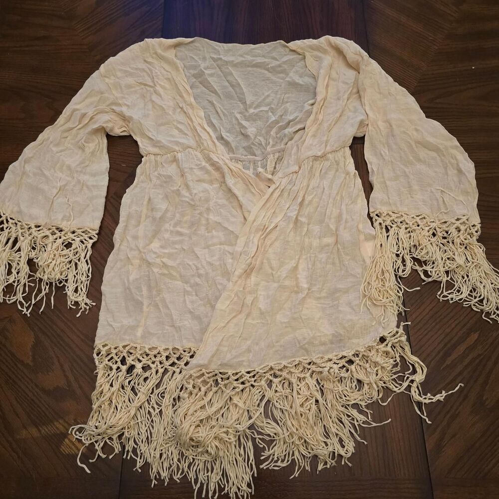 Shein Women's Cream and Tan Cardigan